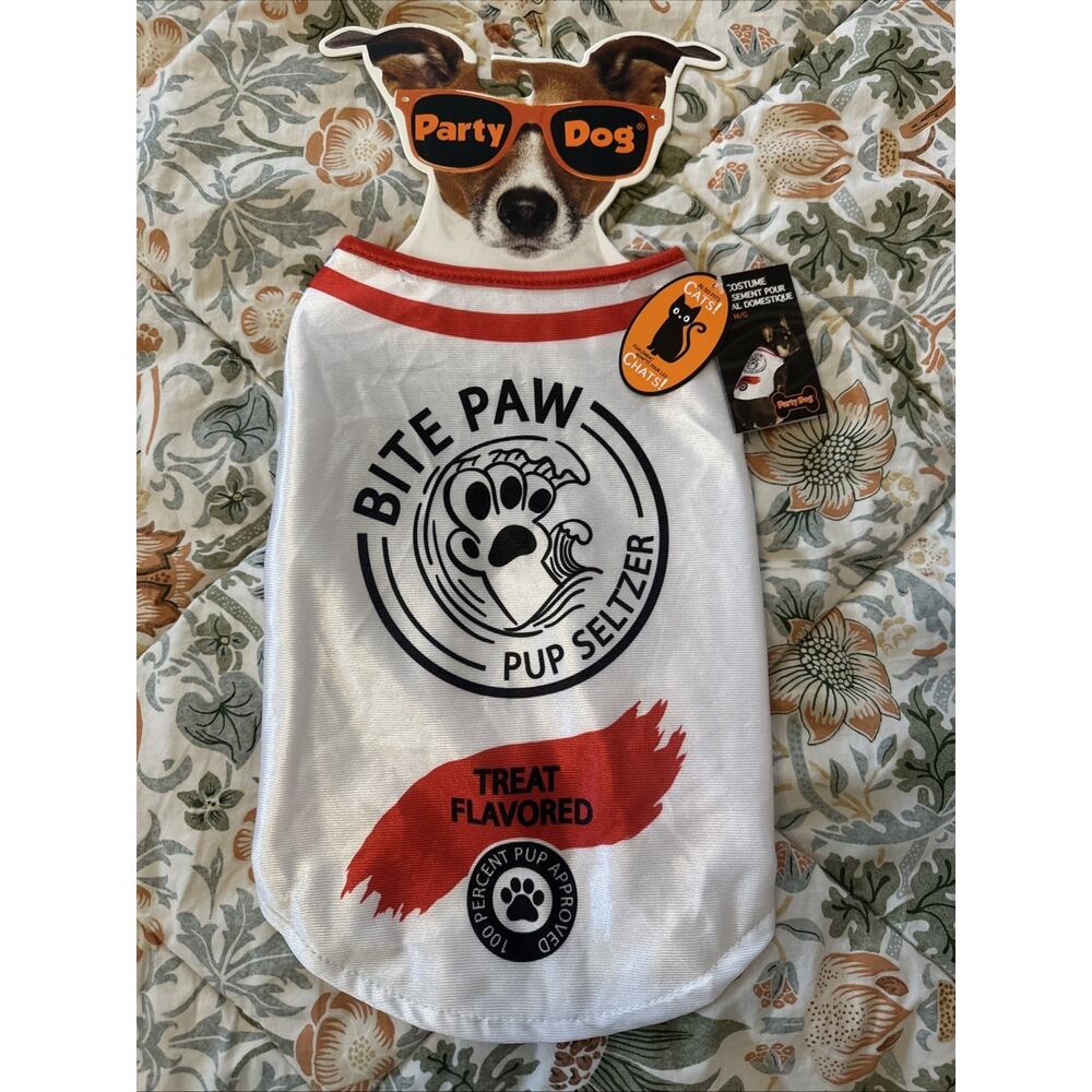 Party Dog Hard Seltzer Size M / L Bite Paw Pup Halloween Costume Dog or Cat